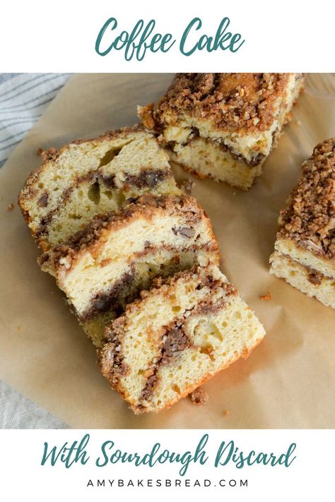 Sourdough Discard Coffee Cake Recipe, Discard Coffee Cake, Sourdough Discard Coffee Cake, Sourdough Beginner, Sourdough Coffee Cake, Blueberry Crumb Cake, Beginner Recipes, Streusel Coffee Cake, Easy Sourdough