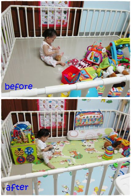 Mirin: D.I.Y. playpen Playpen Ideas, Piscina Pallet, Toddler Playpen, Kids Playpen, Playpen Baby, Baby Play Areas, Baby Play Yard, Baby Playroom, Pvc Projects