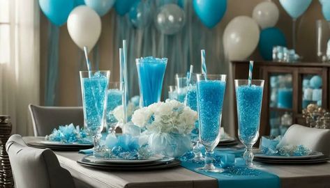 5 Refreshingly Sweet Non Alcoholic Blue Punch Recipes for Baby Shower Blue Party Punches, Hawaiian Punch Recipes, Blue Punch Recipe, Recipes For Baby, Blue Hawaiian Punch, Baby Shower Punch Recipes, Non Alcoholic Punch, Baby Shower Punch, Blue Punch