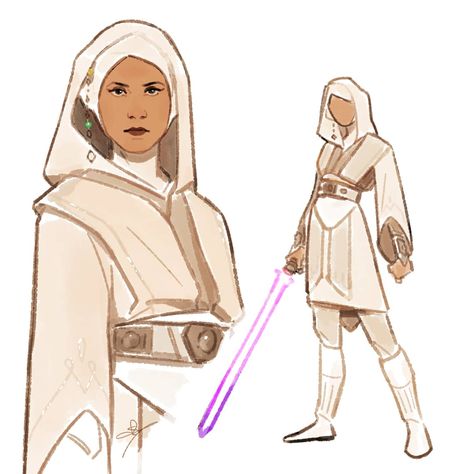 Twitter Jedi Leia, Purple Lightsaber, Star Wars Outfit, Star Wars Fashion, Star Wars Drawings, Star Wars 2, Star Wars Outfits, Star Wars Rpg, Leia Organa