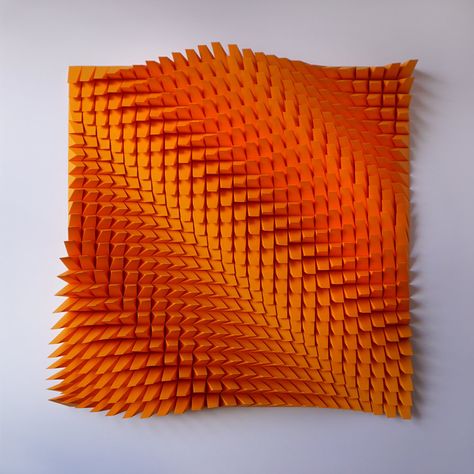 Unholy 17 (Aggregation) Matt Shlian, Sculpture Wall Art, Paper Art Sculpture, Paper Architecture, Sculpture Wall, 3d Sculpture, Artist Wall, Orange Art, 3d Wall Art