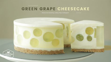 In Cooking Tree, we're serving up delicious No-Bake Green Grape Transparent Cheesecake, and we'll show you how to make it from scratch. The post No-Bake Green Grape Cheesecake Recipe appeared first on Cooking Tree. Grape Cheesecake, Grape Dessert, Korean Pastry, Chesse Cake, Cooking Tree, Grapes And Cheese, Burger Cake, Mousse Pie, Asian Side Dishes