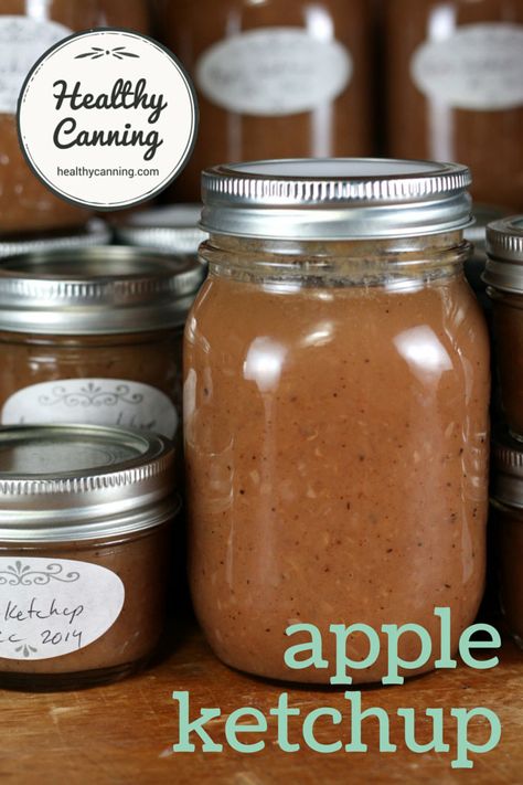 Apple Ketchup, Canning Condiments, Healthy Canning, Icelandic Food, Canning Apples, Nordic Food, Farm Recipes, Food Preserving, Ketchup Recipe