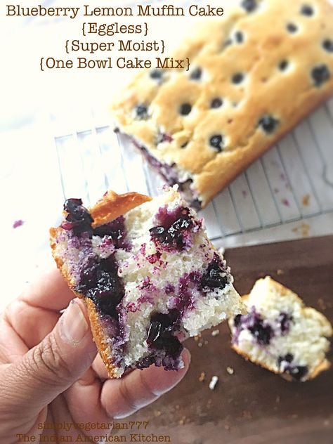 Blueberry Lemon Muffin Cake, Eggless easy cakes, how to make cakes eggless, muffin cake recipes, lemon cake, blueberry muffin,super moist easy one bowl cake Lemon Cake Blueberry, Moist Marble Cake, Cake Recipes Lemon, One Bowl Cake, Eggless Marble Cake, Moist Blueberry Cake, Healthy Blueberry Cake, Blueberry Cake Mix, Cake Blueberry