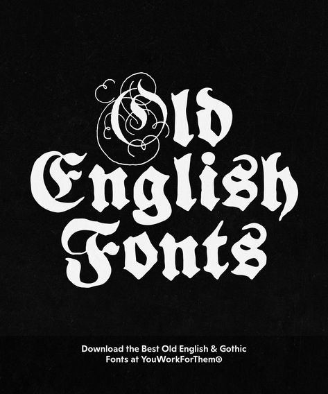 ouWorkForThem, we have a carefully curated selection of Old English fonts that reflect the beauty and complexity of this timeless style. Browse our collection and discover the perfect font for your next project. Old Script Font, Black Letter Font, English Logo, Calligraphy Fonts Alphabet, English Calligraphy, Number Fonts, Business Fonts, English Fonts, Groovy Font