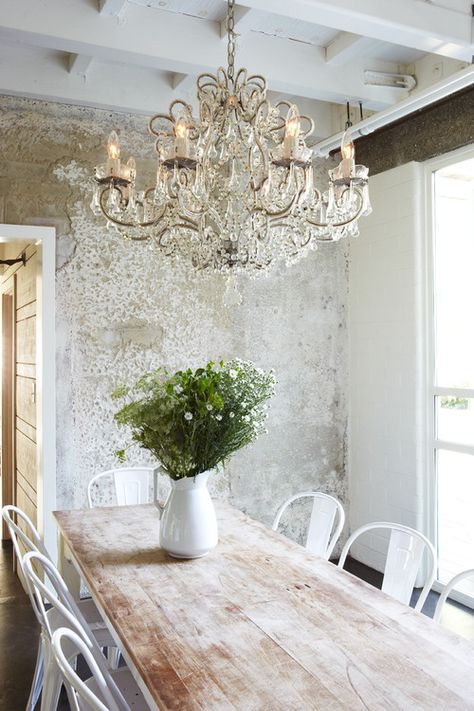 Country Dining Room Table, Interior Design Kitchen Contemporary, Industrial Style Home, Chic Dining Room, Modern French Country, Grey Dining Room, Country Dining Rooms, French Country Living Room, Country Living Room