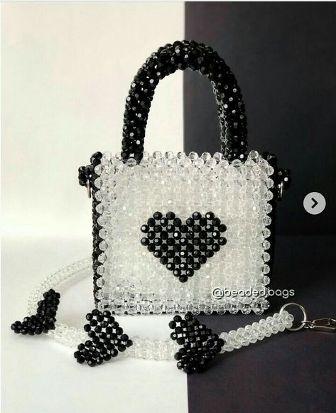 Cristal Bag, Hand Beaded Bag, Beaded Mirror, Diy Crochet Bag, Beaded Shoes, Bead Weaving Tutorials, Diy Bags Patterns, Diy Bags Purses, Crystal Bags