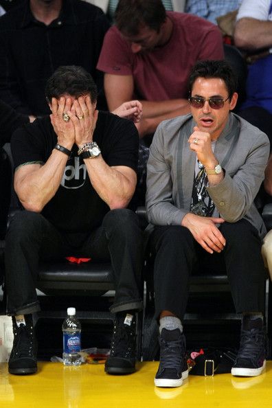 Celebrities At Nba Games, Iron Man 2, Charming Man, Marvel Entertainment, Sylvester Stallone, Robert Downey, Paramount Pictures, Nba Finals, Robert Downey Jr