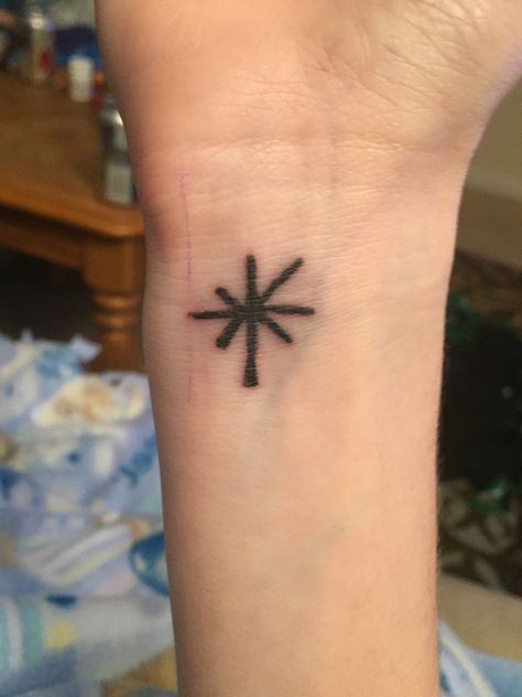 My first tattoo, Jack's Mannequin asterisk Asterisk Tattoo, Mannequin Tattoo, Jacks Mannequin, Symbol Tattoos, Discreet Tattoos, Symbolic Tattoos, S Tattoo, First Tattoo, Compass Tattoo