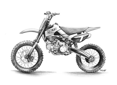 Ballpoint pen motorcycles on Behance Dirt Bike Sketch, Dirtbike Drawing Simple, Mtb Drawing, Motocross Drawing, Drawing Motorcycle, Motorbike Drawing, Motorbike Art, Motorcycle Drawing, Bike Drawing