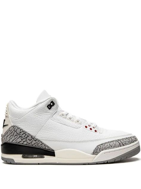 Air Jordan 3 White Cement, Jordan 3 White Cement Reimagined, 2023 Sneakers, White Cement Reimagined, Jordan 3 White Cement, White Cement, Jordan 3 Retro, Jumpman Logo, Jordan Air