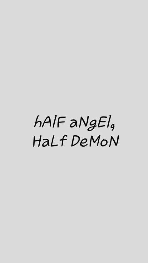 Who are you? Angel or Demon! Half Angel Half Demon Aesthetic, Half Angel Half Demon Wallpaper, Angel And Demon Wallpaper, Angel Demon Aesthetic, Demon And Angel Love Aesthetic, Angel And Demon Aesthetic, Half Angel Half Demon Tattoo, Demon Quotes, Half Angel Half Devil