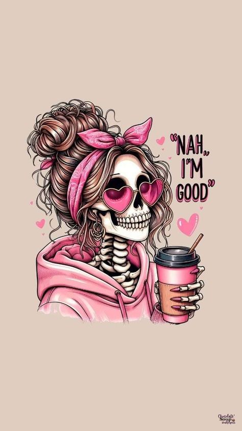 Nonchalant Wallpaper, Pink Spooky Wallpaper, Skeleton Phone Wallpaper, Image Halloween, Halloween Wallpaper Cute, Sassy Wallpaper, Your Wallpaper, Witchy Wallpaper, Lets See