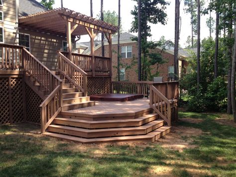 Deck Ideas, Hot Tub, Pergola