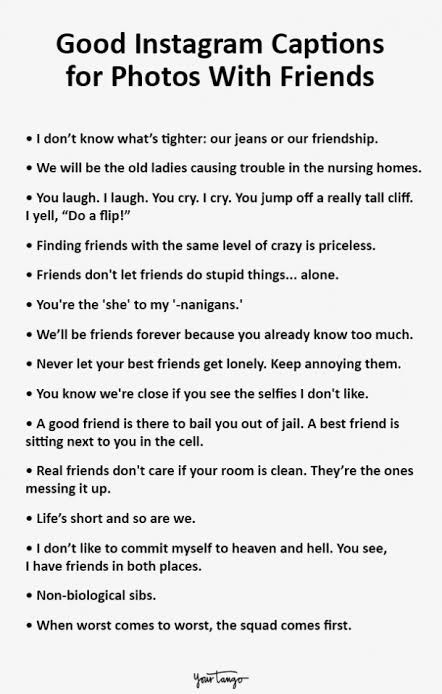 We see selfies all over Instagram, and when you feel like posting one of yourself with a humorous touch, you may struggle to think of funny Instagram captions for your photos#instagram #best #caption #bestoftheday #dogsofinstagram #catsofinstagram #instagramers #reelsinstagram #bestfriends #instagramhub #bestfriend #artistsoninstagram #instagramreels #puppiesofinstagram #besties #nailsofinstagram #petsofinstagram #instagrammers#itbdataur Caption For Myself Pic, Best Photo Captions, Captions For Photos, Instagram Captions For Pictures, Best Friend Captions, Insta Caption, Photos With Friends, Funny Instagram Captions, Selfie Quotes