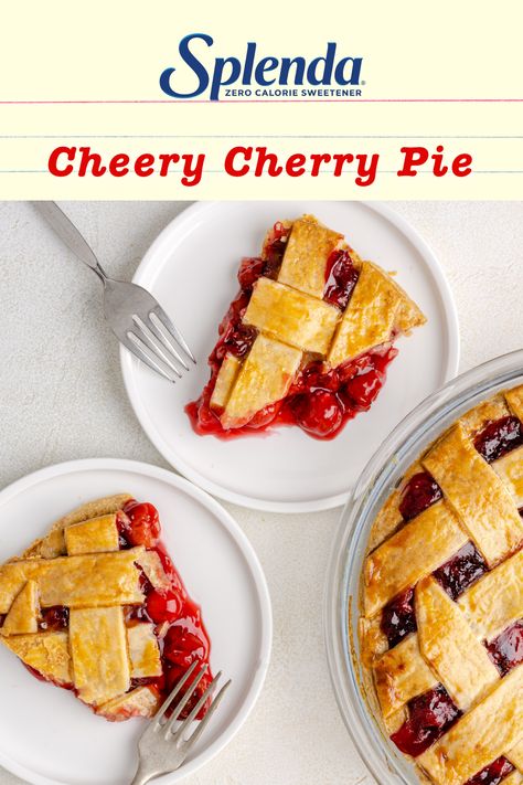 Fruit Pie Recipe, Splenda Recipes, Homemade Cherry Pies, Cherry Pie Recipe, Sugar Free Baking, Pie Pie, Sugar Free Recipes Desserts, Sugar Free Sweets, Cherry Desserts