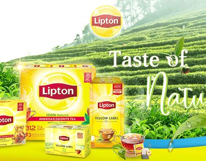 Nature Animated, Lipton Green Tea, Advertising Poster Design, Lipton Tea, Yellow Tea, Urdu Poetry Romantic, Poster Ads, Tea Packaging, Tea Box