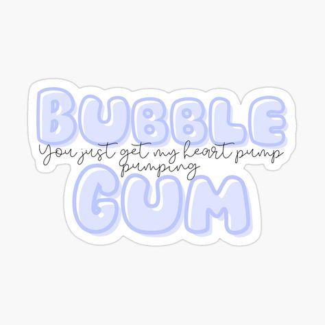 Get my art printed on awesome products. Support me at Redbubble #RBandME: https://www.redbubble.com/i/sticker/Newjeans-bubble-gum-sticker-by-Maanpo-art/162348819.EJUG5?asc=u Heart Pump, Pop Stickers, Bubble Stickers, Music Stickers, Glossier Stickers, Pop Music, Bubble Gum, Cute Stickers, Sticker Design