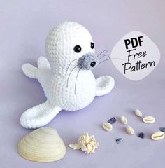 Crochet Seal Amigurumi Free PDF Pattern - Amigurumi Amigurumi Seal, Seal Amigurumi, Crochet Seal, Seal Crochet, Crochet Toys Free, Free Pdf Pattern, Crochet Animals Free Patterns, Crochet Amigurumi Free Patterns, Crochet Amigurumi Free