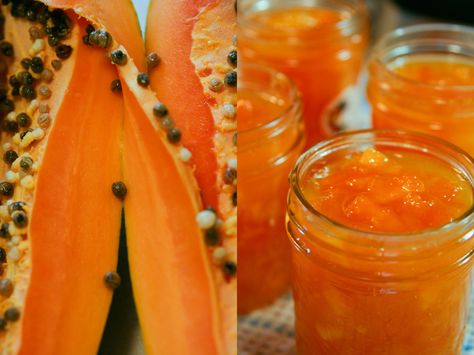 Papaya Mango Jam | Tasty Kitchen: A Happy Recipe Community! Papaya Jam, Canning Granny, Homemade Jams, Mango Jam, Canning Jam, Jam And Jelly, Tasty Kitchen, Jelly Recipes, Home Canning