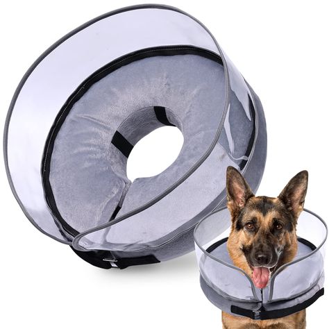 Dog Cone, Inflatable Dog Cone After Surgery for Small Medium Large Dogs, Soft Cones with Enhanced Anti-Licking Guard Shield f Dog Cone Alternative, Dog Donut, Dog Cone Collar, Cone Collar, Protective Dogs, Dog Cone, Dog Wound, Soft Dog, Dog Branding