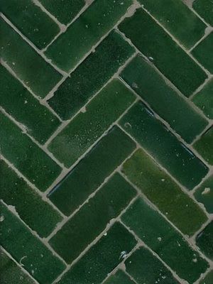 Half circle cove in shower - herringbone pattern Backsplash Herringbone, Green Backsplash, Style Tiles, Grey Grout, Estilo Tropical, Herringbone Tile, Green Collection, Green Tile, Moroccan Decor