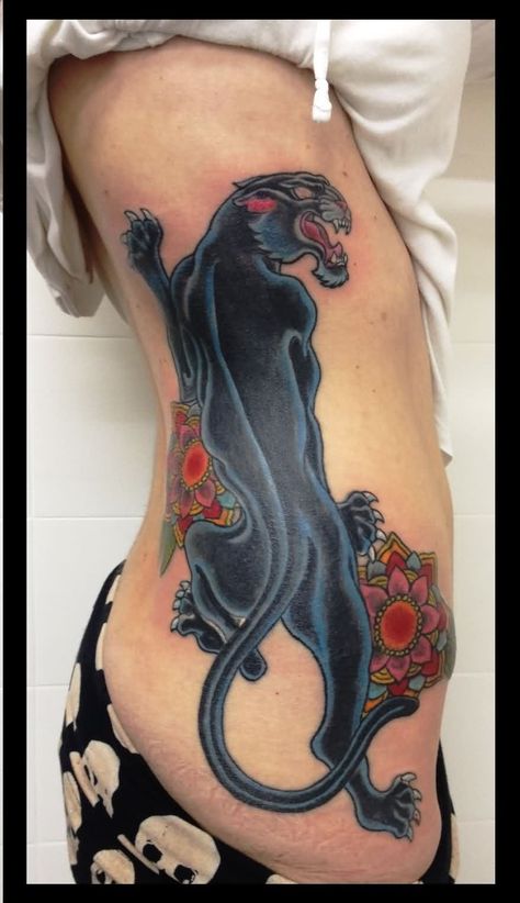 large black panther tattoo Panther Tattoo Thigh, Black Panther Tattoos, Faces Tattoo, Insect Tattoos, Panther Tattoos, Tattoo On Thigh, Black Panther Tattoo, Best Leg Tattoos, Tattoo Thigh