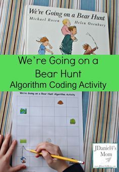 FREE Printable We’re Going on a Bear Hunt Algorithm Coding Activity | Homeschool Giveaways Coding Grade 1, Kindergarten Coding, Story Sheet, Coding Activities, Going On A Bear Hunt, Coding Lessons, Teaching Coding, Bear Hunt, Kids Computer