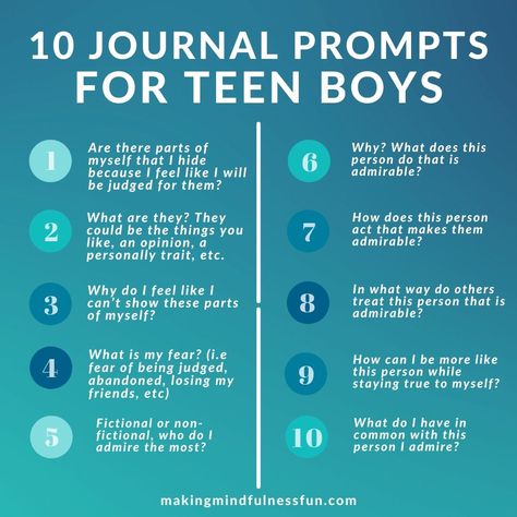 Fun Journal Prompts For Teens, Teen Journal Prompts, Teen Therapy Activities, Confidence Journal, Journal Prompts For Teens, 50 Journal Prompts, Academic Advisor, Pretty Notebooks, Group Therapy Activities