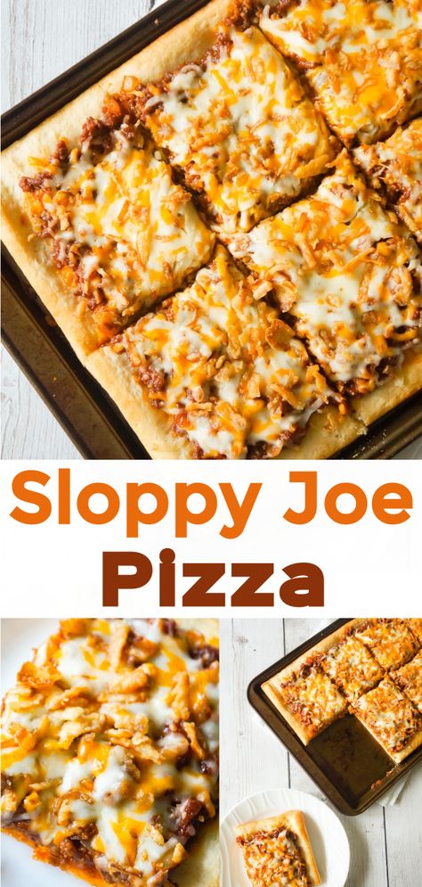 Sloppy Joe Pizza Recipe, Pizza With Pillsbury Crust, Ground Beef Pizza Crust, Ground Beef And Pizza Dough Recipes, Refrigerated Pizza Crust Recipes, Recipes Using Pillsbury Pizza Crust, Sloppy Joe Pizza, Philsbury Pizza Crust Recipes, Pillsbury Pizza Dough Recipes Dinners