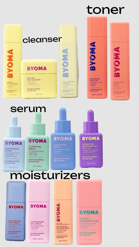 ||•byoma skincare•|| Byoma Skincare Melting Balm Cleanser, Byoma Skincare Safe For Kids, Byoma Skincare, Watermelon Scrub, Acne Cleaning, Braces Tips, Recommended Skin Care Products, Preppy Inspiration, Prom Makeup Looks