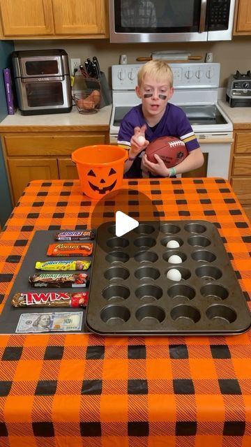 Aaron Benson on Instagram: "Halloween Muffin Tin Family Game 🎃 #game #halloween #family" Muffin Tin Game, Benson Family Games, Minute To Win It Games For Kids, Halloween Muffin, Connect Four, Minute To Win It Games, Halloween Family, Minute To Win It, Toss Game