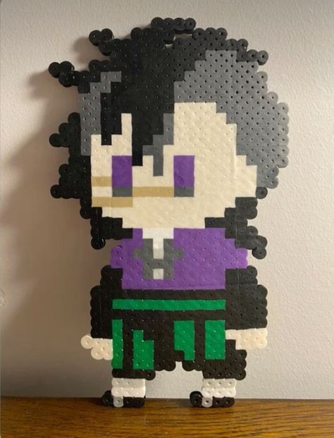 Rengoku Perler Beads, Demon Slayer Perler Beads, Anime Perler Beads, Demon Slayer Pixel Art, Graph Paper Drawings, Easy Perler Beads Ideas, Easy Pixel Art, Fuse Bead Patterns, Perler Art