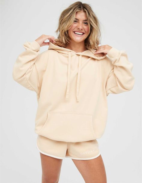 OFFLINE Throw-Back Fleece Hoodie Hoodie Cream, Sweatsuit Set, Winter Hoodies, Over Sized, Oversized Hoodie, Cozy Sweatshirts, Mens Outfitters, Hooded Pullover, Oversize Hoodie