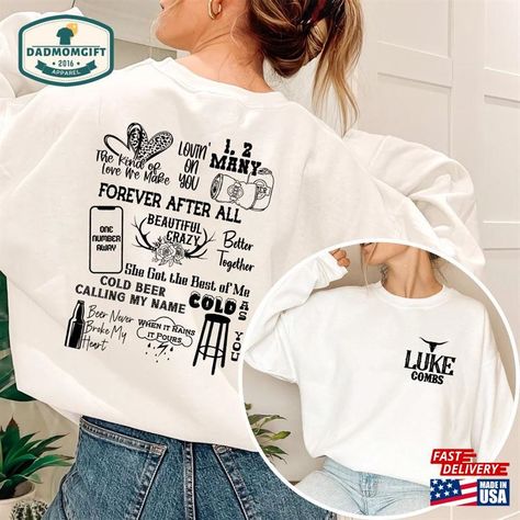 Luke Combs Concert Shirt Ideas, Luke Combs Tshirt Ideas, Luke Combs Shirt Ideas, Cricut Signs, Country Concert Shirts, Music Sweatshirts, Luke Combs, Country Concerts, Ghost Shirt