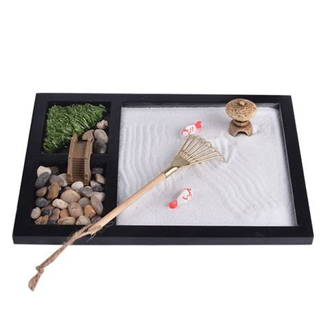 Cheap Figurines & Miniatures, Buy Quality Home & Garden Directly from China Suppliers:Zen Garden Sand Meditation Peaceful Relax Decoration Set Spiritual Buddha Incense Burner Feng Shui Yoga Decor Enjoy ✓Free Shipping Worldwide! ✓Limited Time Sale ✓Easy Return. Jardin Zen Miniature, Mini Jardin Zen, Zen Garden Sand, Desktop Zen Garden, Zen Sand, Zen Sand Garden, Sand Garden, Miniature Zen Garden, Relaxing Decor