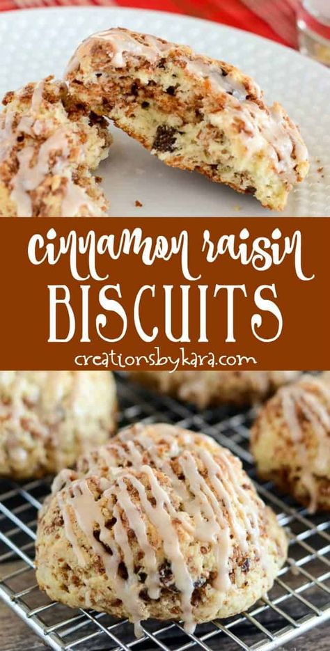 Recipe For Tea Biscuits, Cinnamon Raisin Biscuits, Raisin Biscuits, Basement Bathrooms, Sweet Biscuits, Biscuits From Scratch, Cinnamon Biscuits, Cinnamon Glaze, Raisin Recipes