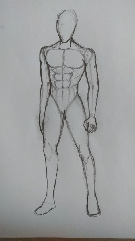 Male Body Design, How To Draw Six Pack Anime, Cartoon Body Anatomy, Human Drawing Base, Male Body Base, Easy Hair Drawings, Paint Smudge, Body Image Art, Cat Drawing Tutorial