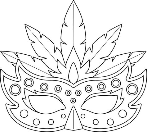 Masquerade Mask Drawing, Mardi Gras Mask Template, Mask Coloring Page, Printable Coloring Masks, Mask Template Printable, Coloring Mask, Mask Drawing, Mardi Gras Costumes, Mask Template