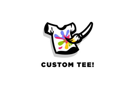 Custom Tee - Tshirt Logo by SHD on @creativemarket T Shirt Logo Design, Shirt Logo Design, Custom Tee, Clothing Logo, Creative Sketches, Envato Elements, Custom Tees, Pencil Illustration, New Logo