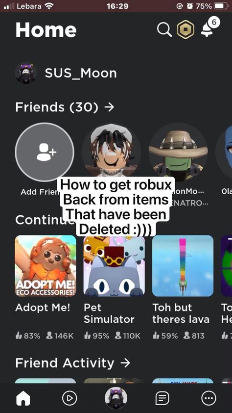 How to get robux Back from items That have been Deleted :))) | Roblox funny, Feel good videos, Roblox roblox Roblox Sign Up, Good Videos, Roblox Online, Roblox Download, Life Hacks Computer, Friend Activities, Roblox Animation, Roblox Gifts, Get Free Stuff