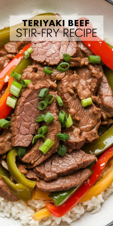 This Teriyaki Beef Stir-Fry is a quick and flavorful dinner idea! Tender beef, fresh veggies, and a savory homemade teriyaki sauce come together for a perfect weeknight meal. Venison Stir Fry Recipe, Teriyaki Beef Stir Fry, Beef Stir Fry Recipes, Flavorful Dinner, Teriyaki Beef, Stir Fry Recipe, Homemade Teriyaki Sauce, Venison Recipes, Beef Stir Fry