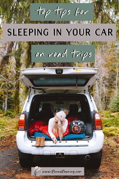 Tips For Sleeping, Car Camping Gear, Car On Road, Sleep In Car, Camping Gear Gadgets, Sleeping In Your Car, Auto Camping, Suv Camping, Road Trip Camping