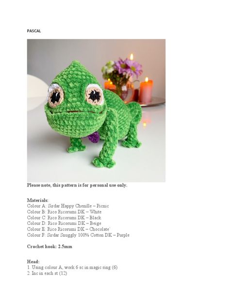 Pascal Tangled Crochet Pattern Free, Pascal Crochet Pattern, Chameleon Crochet Pattern Free, Crochet Chameleon Pattern Free, Crochet Pascal, Chameleon Crochet Pattern, Chameleon Crochet, Crochet Chameleon, Pascal Tangled