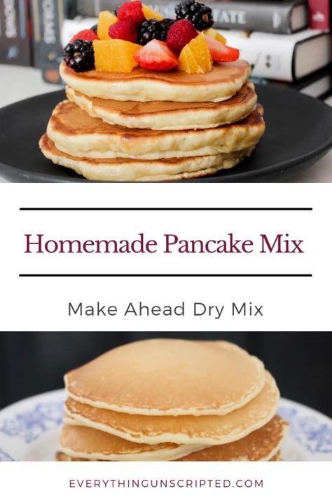 Diy Pancake Mix, Pancake Mix Recipe, Homemade Pancake Mix, Homemade Pancakes, Pancakes Healthy, Healthy Food Options, Pancake Mix, Food Pantry, Food Preparation