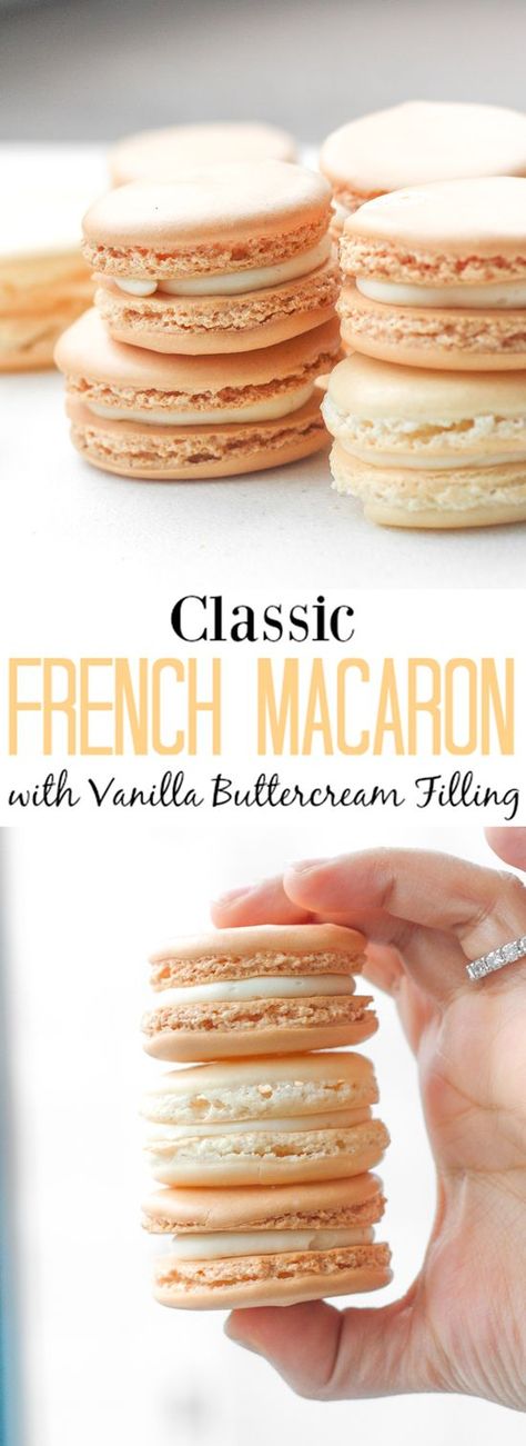 Kue Macaroon, Weight Watcher Desserts, Macaron Cookies, French Macaron, French Macaroons, Buttercream Filling, Brownie Desserts, Macaroon Recipes, French Desserts