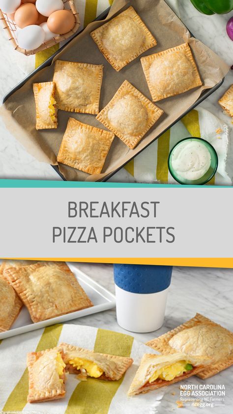 Breakfast Pizza Pockets, Caseys Breakfast Pizza, School Breakfast Pizza, Hashimotos Diet, Breakfast Pizza Crescent Roll, Pizza Pocket, Work Snacks, Yummy Pies, Pastry Pizza