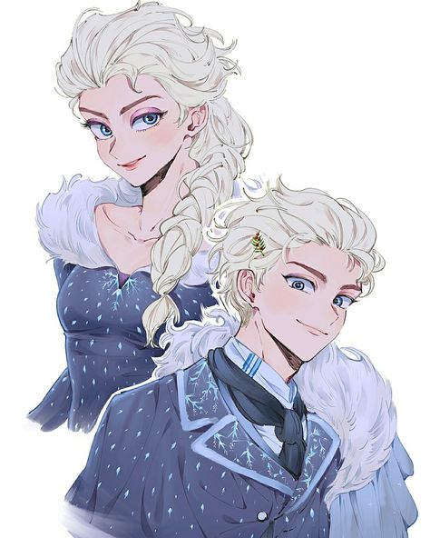 Genderbend Frozen Elsa Genderbend Art, Jack Frost Genderbend, Genderbent Frozen, Genderbend Frozen, Disney Princess Genderbend, Genderbent Elsa, Elsa Genderbend, Frozen Genderbend, Disney Genderbend