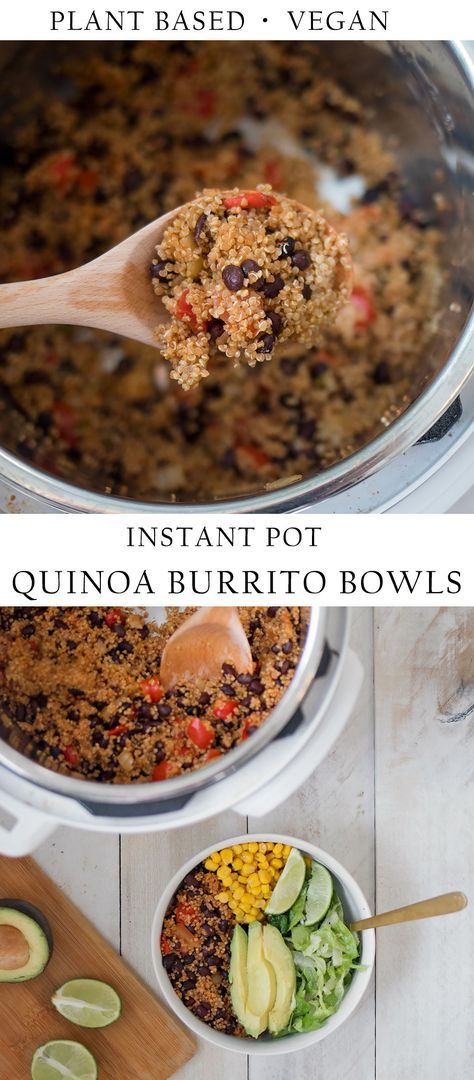 Daniel Fast Instant Pot Recipes, Health Recipes Easy, Quinoa Burrito, Instant Pot Quinoa, Vegan Instant Pot Recipes, Daniel Fast Recipes, Vegetarian Quinoa, Cookies Vegan, Burrito Bowls