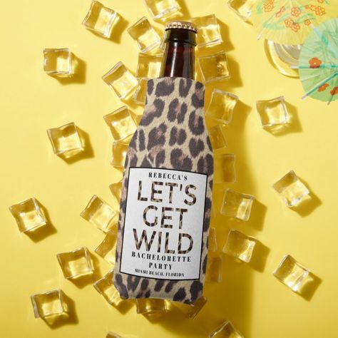 Let's Get Wild Cheetah Bachelorette Party Favor Bottle Cooler - Bachelorette Party Favors gifts Cheetah Bachelorette Party, Animal Print Bachelorette Party, Animal Print Bachelorette, Wild Bachelorette Party, Miami Bachelorette Party, Bachelorette Party Favor, Bachelorette Favors, Cheetah Animal, Bachelorette Weekend